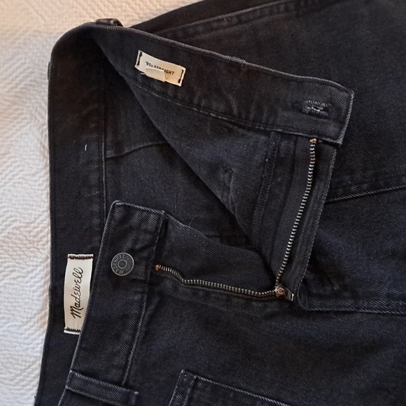 Madewell‎ Womens 90's Straight Black Stretch Wash Utility Ankle Jeans 28P - Picture 7 of 9